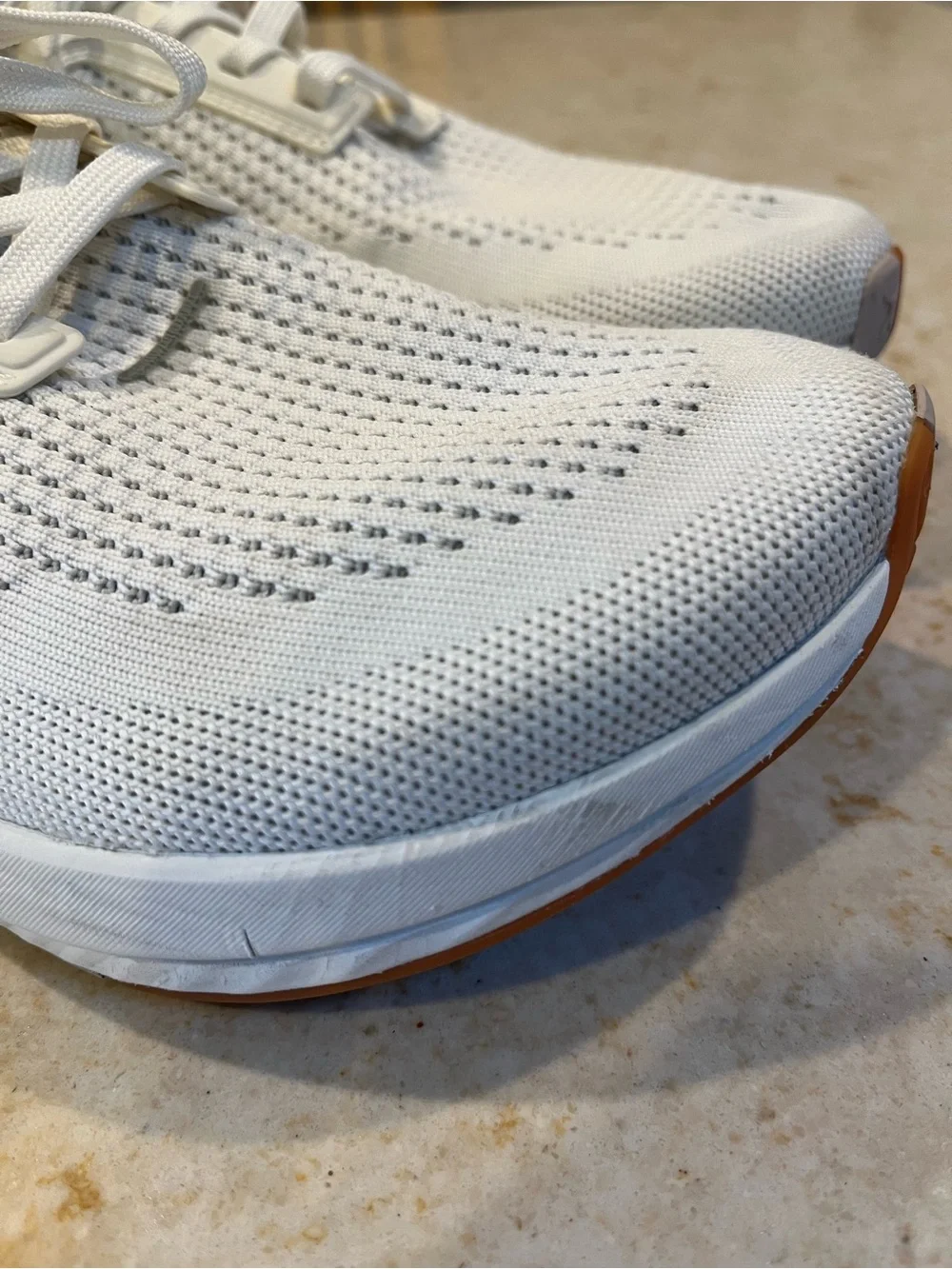 Flux Lightweight White Knit Men's Sneakers